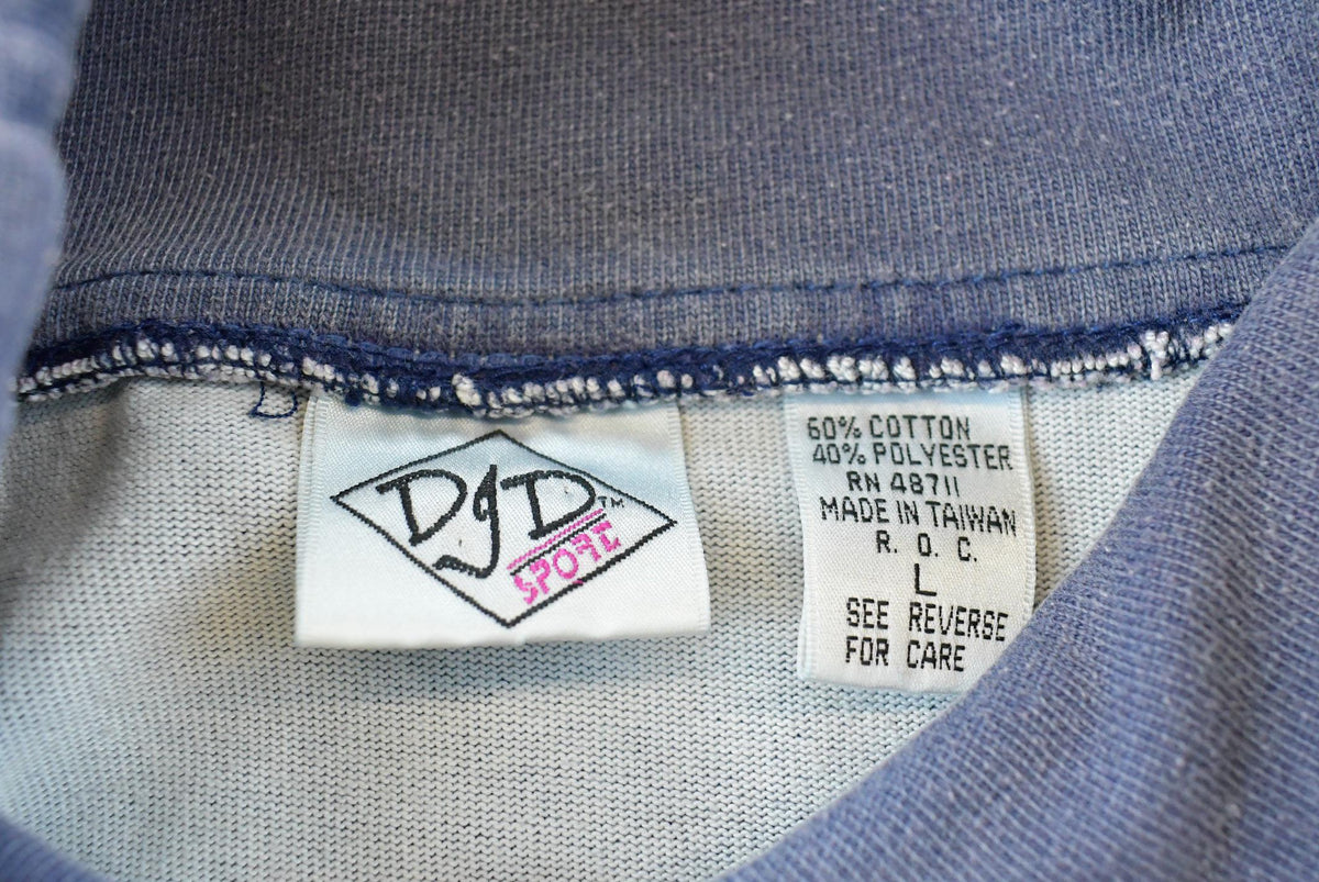 Vintage 1990s DJD Blank Cropped Quarter Zip Crewneck Sweatshirt Men's M from propervintagecanada