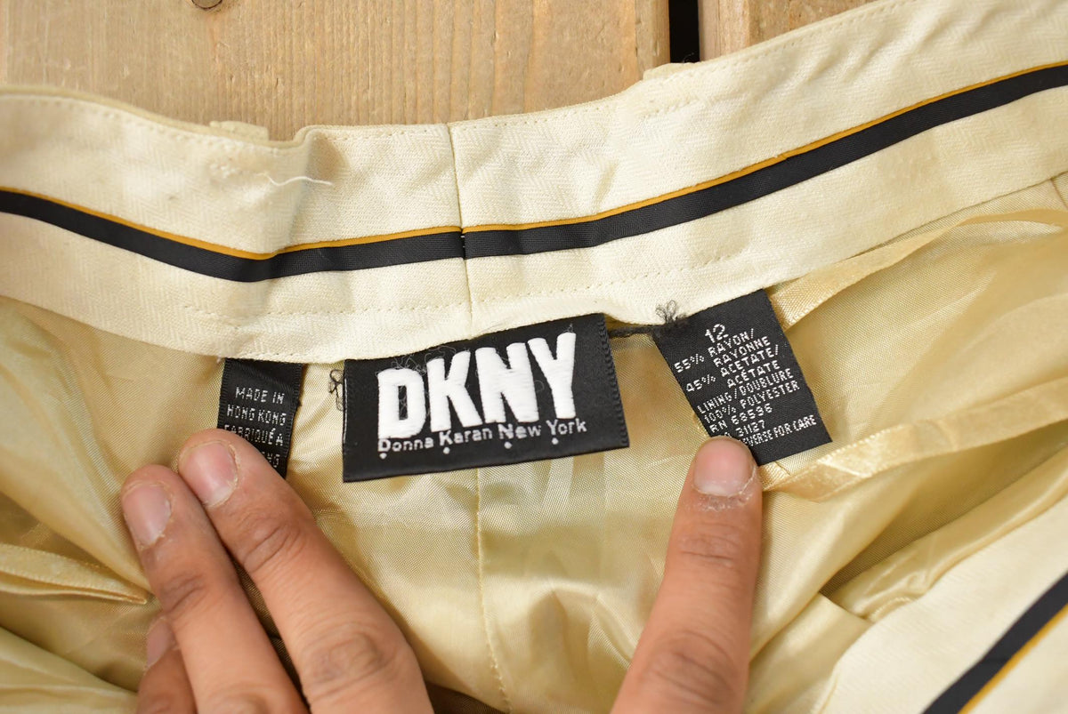 Vintage 1990s DKNY Pleated Trousers Women's 30 x 27 from propervintagecanada