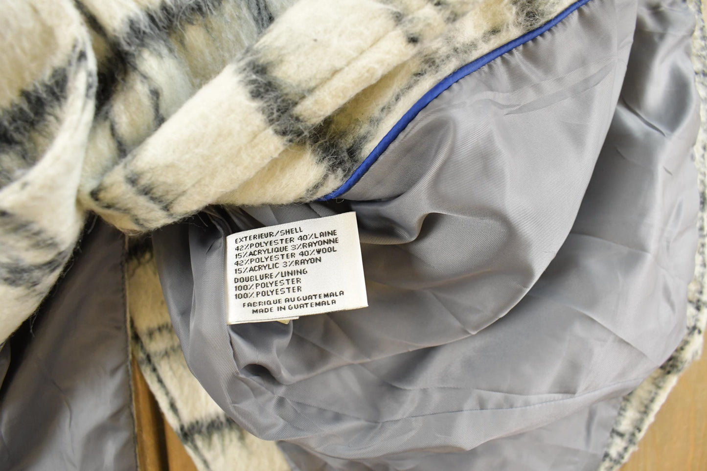 Vintage 1990s DKNY Wool Plaid Trench Coat Women's Medium from propervintagecanada