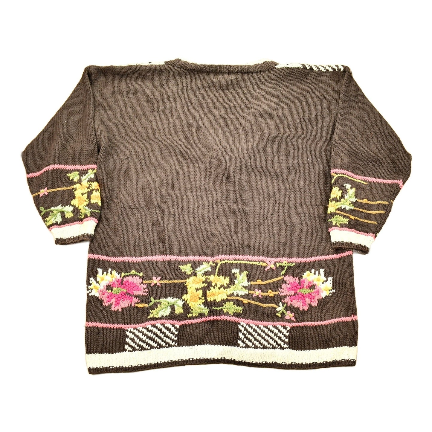 Vintage 1990s DL McKelvey Hand Knitted Cardigan Sweater Men's XL from propervintagecanada