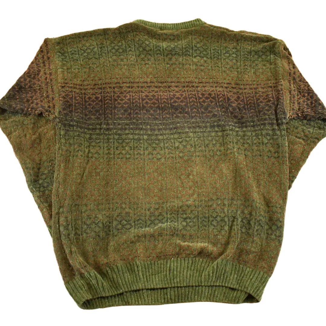 Vintage 1990s Dockers Abstract Knit Crewneck Sweater Men's L from propervintagecanada