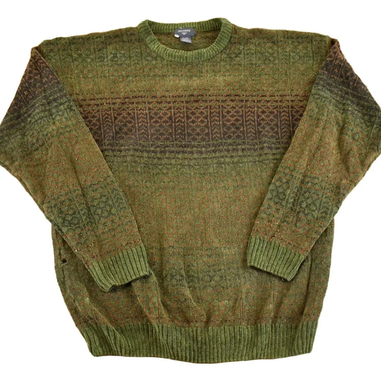 Vintage 1990s Dockers Abstract Knit Crewneck Sweater Men's L from propervintagecanada