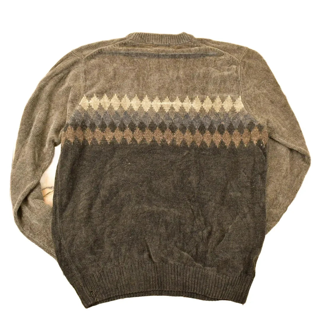 Vintage 1990s Dockers Knit Abstract Argyle Pattern Crewneck Sweater Men's L / 90s Knitted Sweatshirt / Vintage Preppy Knits from propervintagecanada