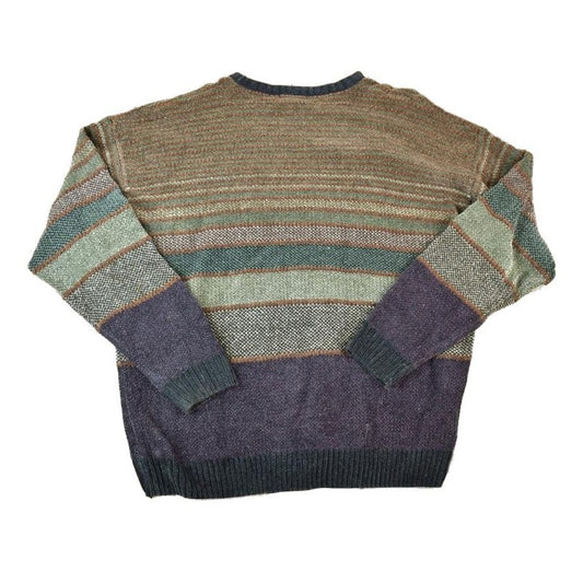 Vintage 1990s Dockers Knit Abstract Pattern Crewneck Sweater Made In 90s Crewneck Men's XL from propervintagecanada