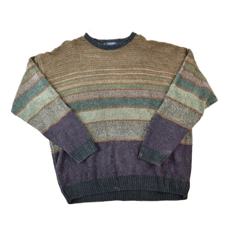 Vintage 1990s Dockers Knit Abstract Pattern Crewneck Sweater Made In 90s Crewneck Men's XL from propervintagecanada