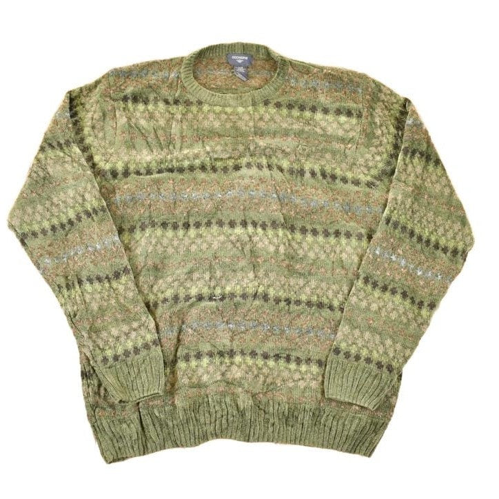 Vintage 1990s Dockers Striped Knit Crewneck Sweater Men's L from propervintagecanada