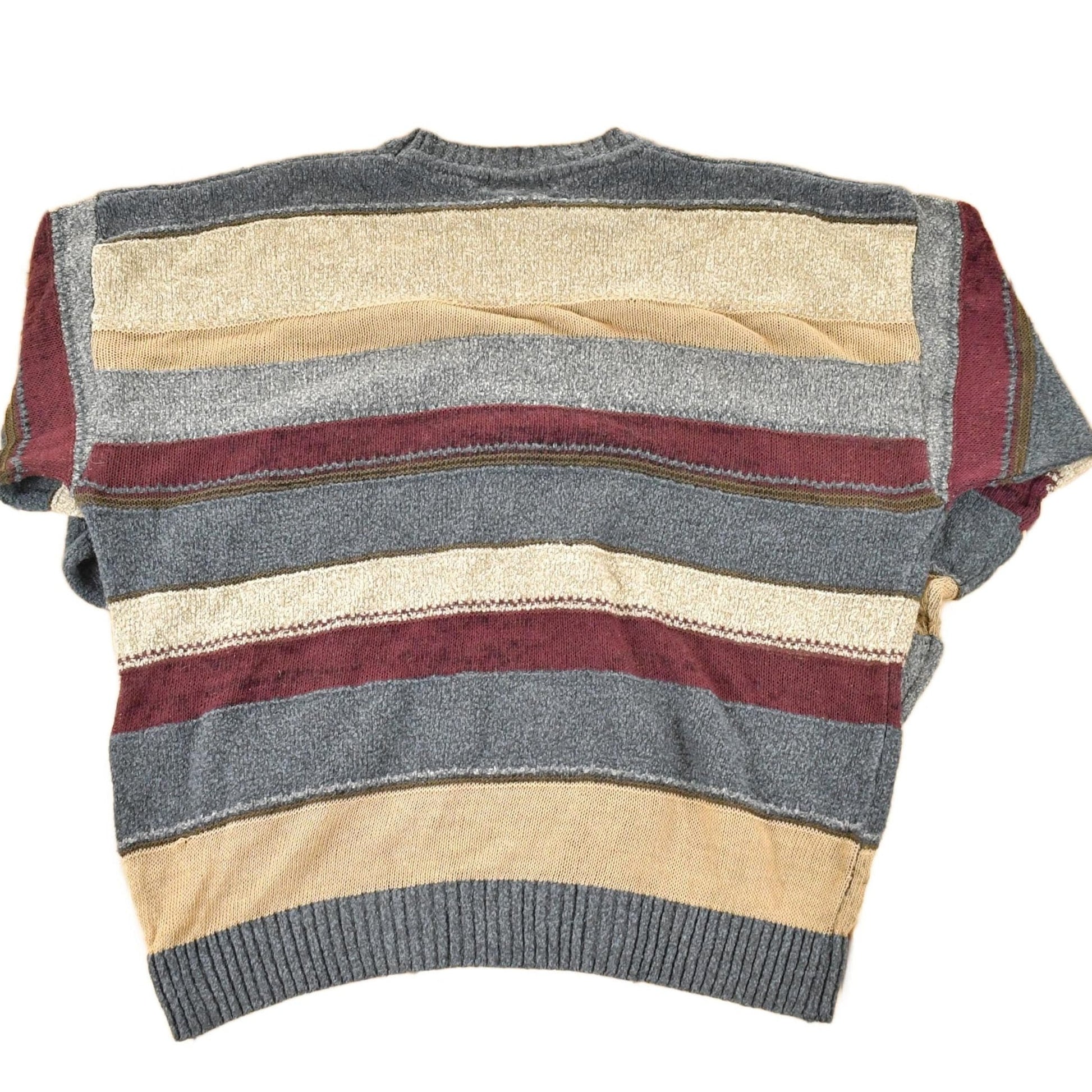 Vintage 1990s Dockers Striped Knit Crewneck Sweater Men's M-L from propervintagecanada