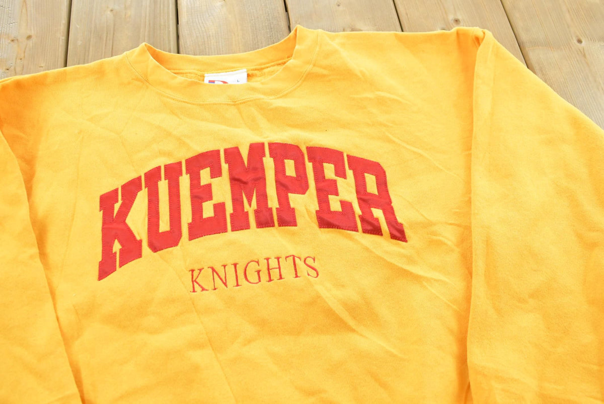Vintage 1990s Dodger Kuemper Knights University Collegiate Crewneck Mens L from propervintagecanada