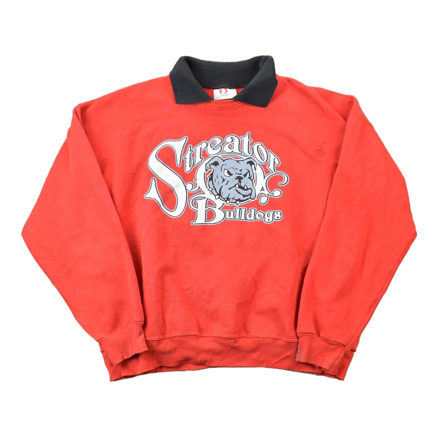 Vintage 1990s Dodger Streater Bulldogs Collared University Collegiate Crew Neck Men's XL from propervintagecanada