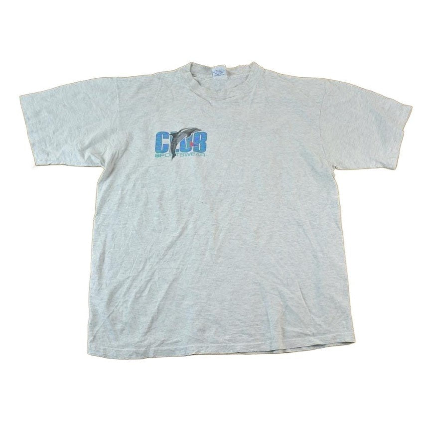 Vintage 1990s Dolphin Club Sportswear Souvenir Single Stitch Graphic Print T-Shirt Men's Large from propervintagecanada