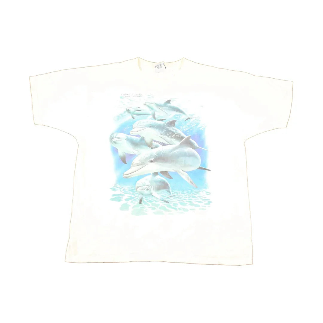 Vintage 1990s Dolphin Shirt Company Souvenir Dolphins T-Shirt Men's L from propervintagecanada
