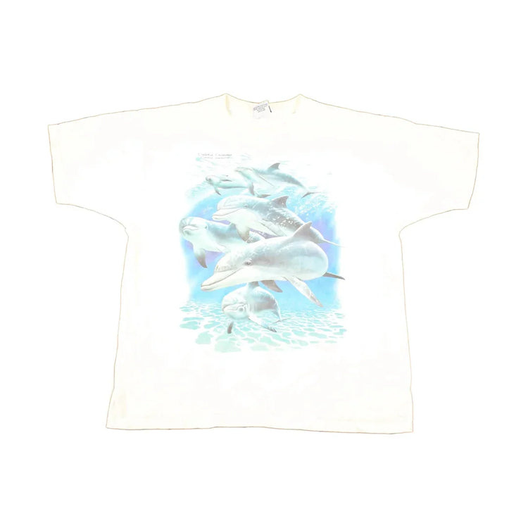 Vintage 1990s Dolphin Shirt Company Souvenir Dolphins T-Shirt Men's L from propervintagecanada