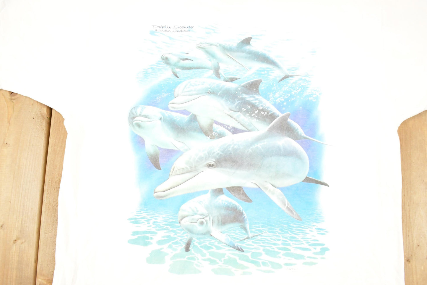 Vintage 1990s Dolphin Shirt Company Souvenir Dolphins T-Shirt Men's L from propervintagecanada