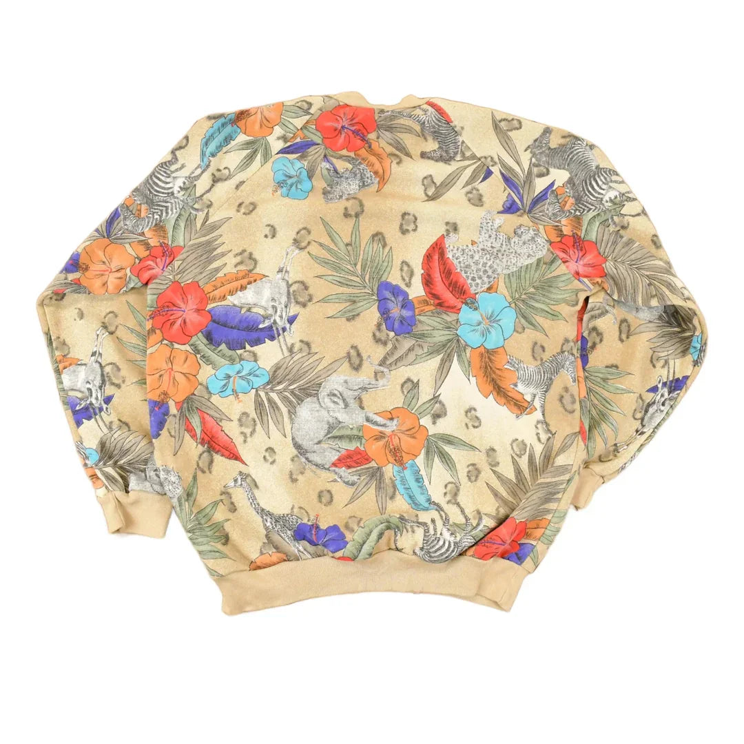 Vintage 1990s Don Albert AOP Floral Graphic Print Crewneck Sweatshirt Women's L from propervintagecanada