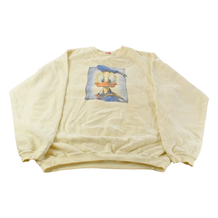 Vintage 1990s Donald Duck Disney Originals Crewneck Sweatshirt Men's 2XL from propervintagecanada