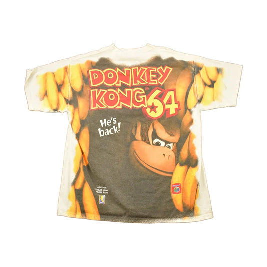 Vintage 1990s Donkey Kong 64 All Over Print Nintendo T-shirt from propervintagecanada