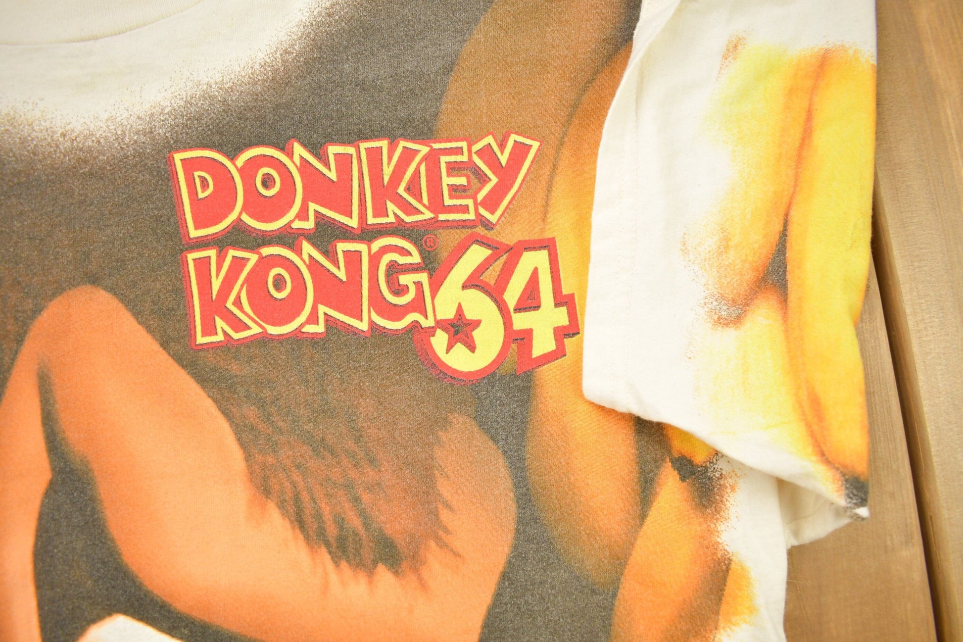 Vintage 1990s Donkey Kong 64 All Over Print Nintendo T-shirt from propervintagecanada