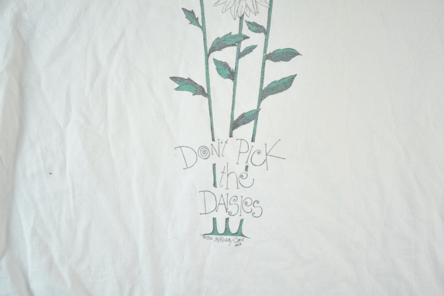Vintage 1990s Dont Pick The Daisies Flowers Souvenir Single Stitch Graphic Print T-Shirt Men's XL from propervintagecanada