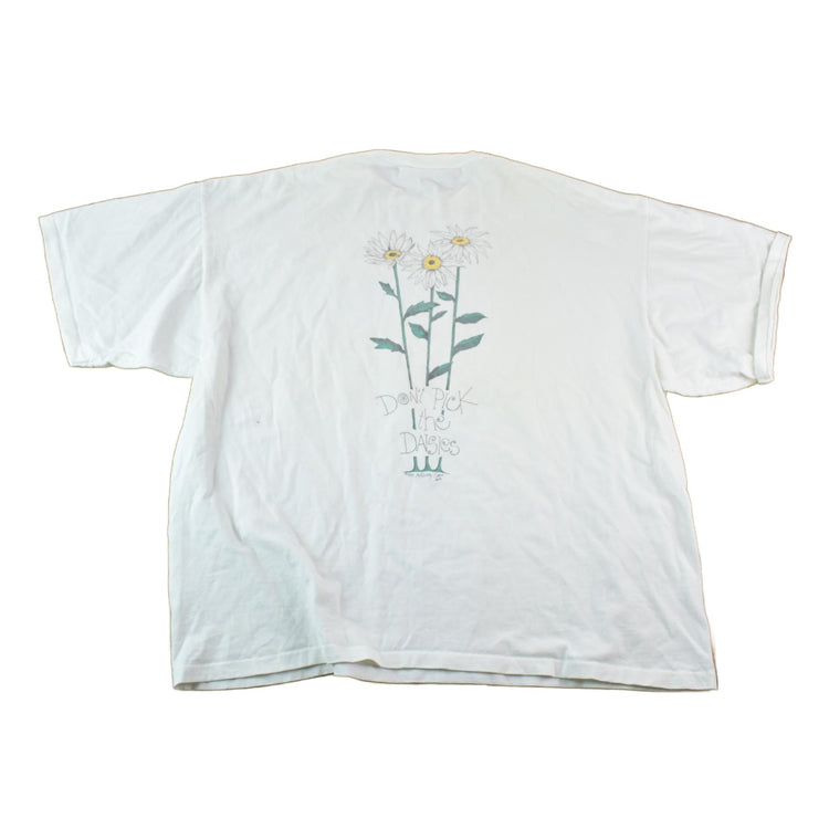 Vintage 1990s Dont Pick The Daisies Flowers Souvenir Single Stitch Graphic Print T-Shirt Men's XL from propervintagecanada