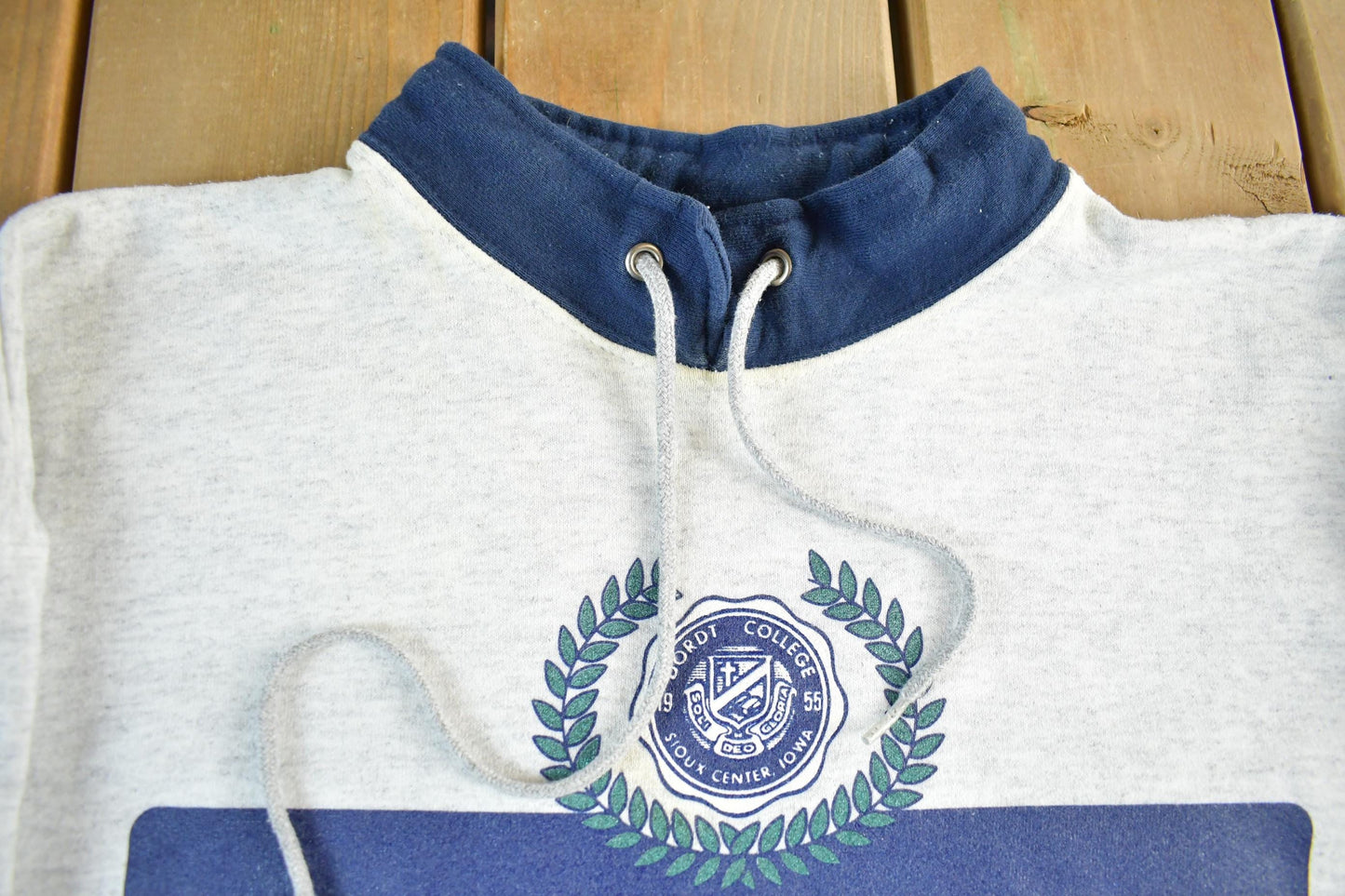 Vintage 1990s Dordt College Collegiate Mockneck Sweatshirt Men's XL from propervintagecanada