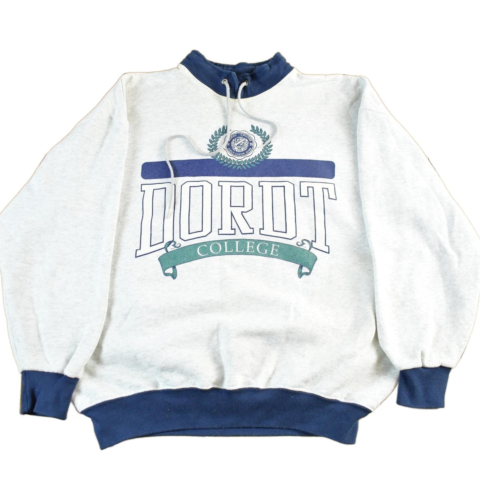 Vintage 1990s Dordt College Collegiate Mockneck Sweatshirt Men's XL from propervintagecanada