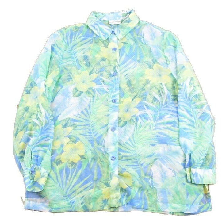 Vintage 1990s Drapers & Damons Floral Print Button Up Shirt Men's XL from propervintagecanada