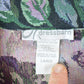 Vintage 1990s Dressbarn Floral Knit Abstract Pattern Cardigan Zip Up Blazer Women's L from propervintagecanada
