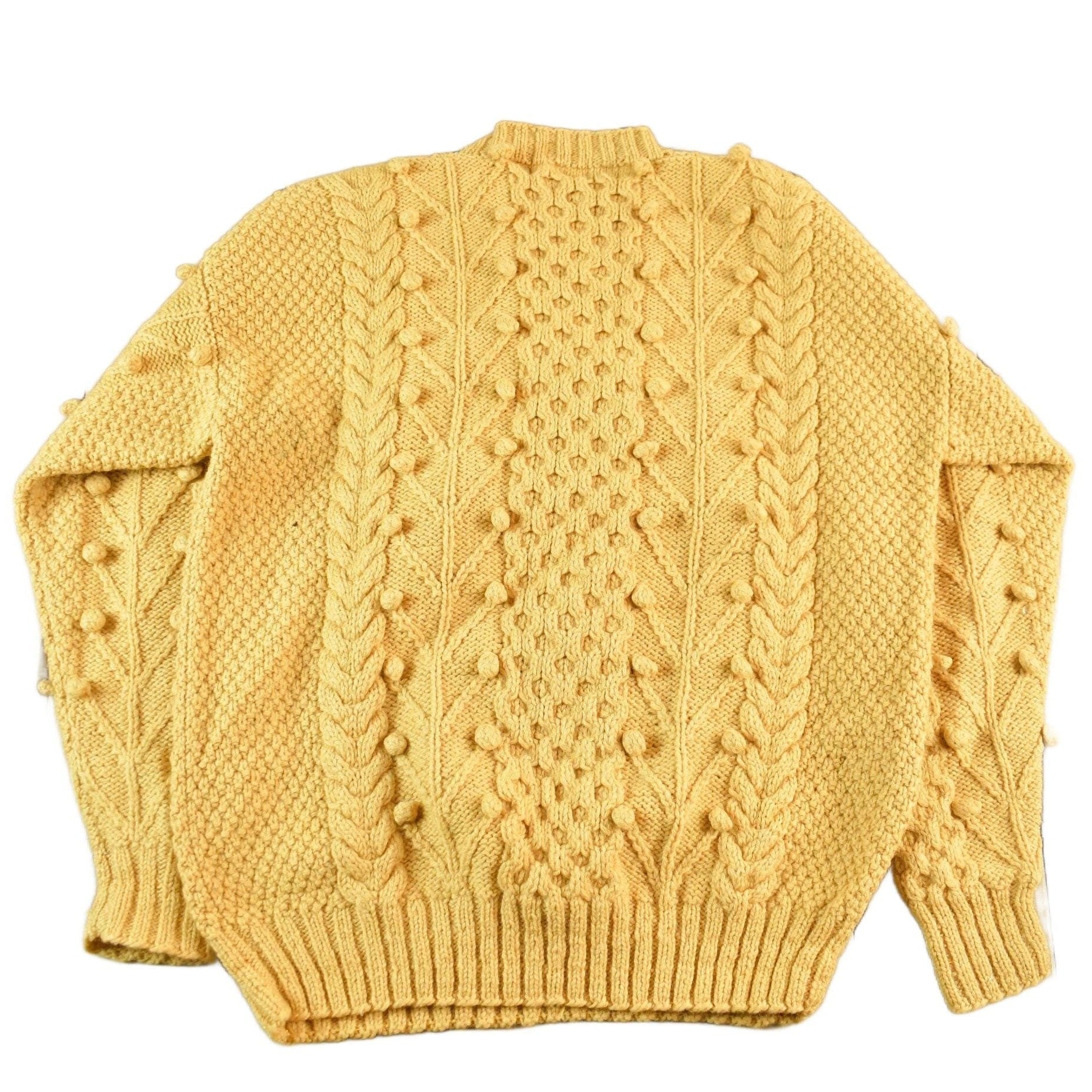 Vintage 1990s Dual Control Hand Knit Wool Sweater Mens Large from propervintagecanada