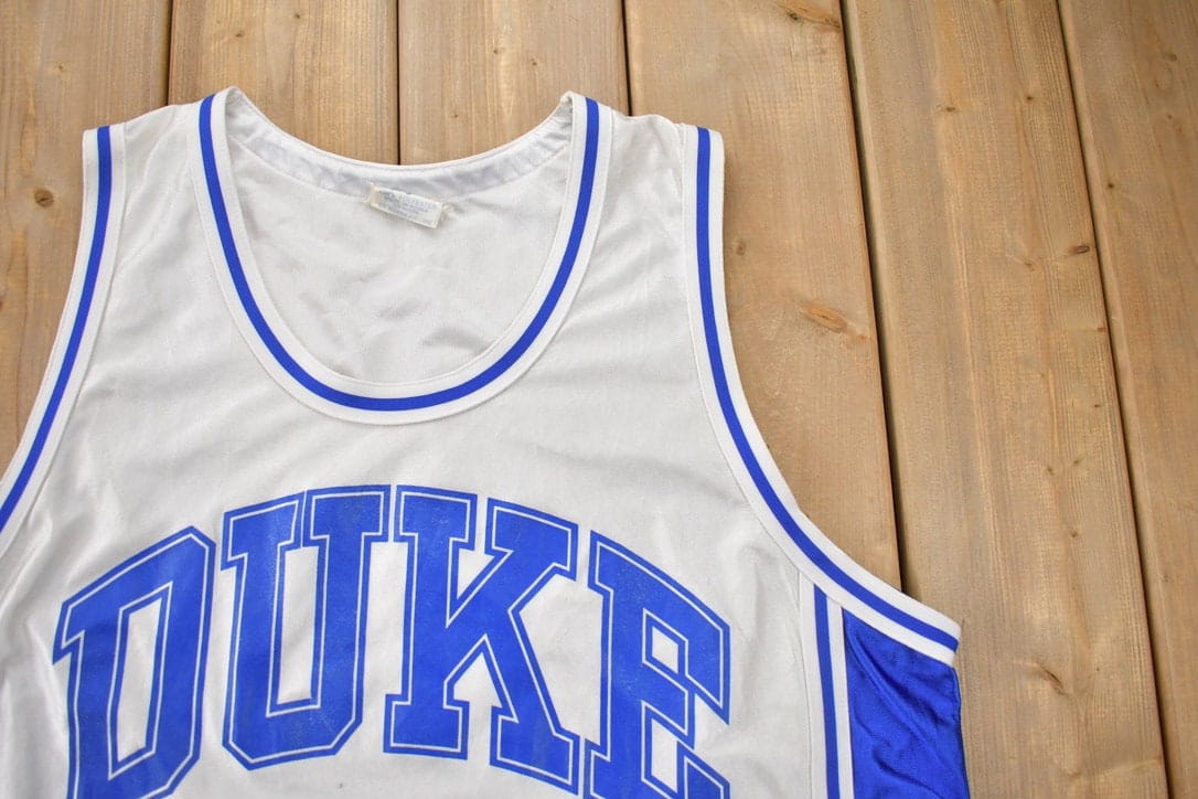 Vintage 1990s Duke University Collegiate Basketball Jersey T-Shirt Men's 2XL from propervintagecanada