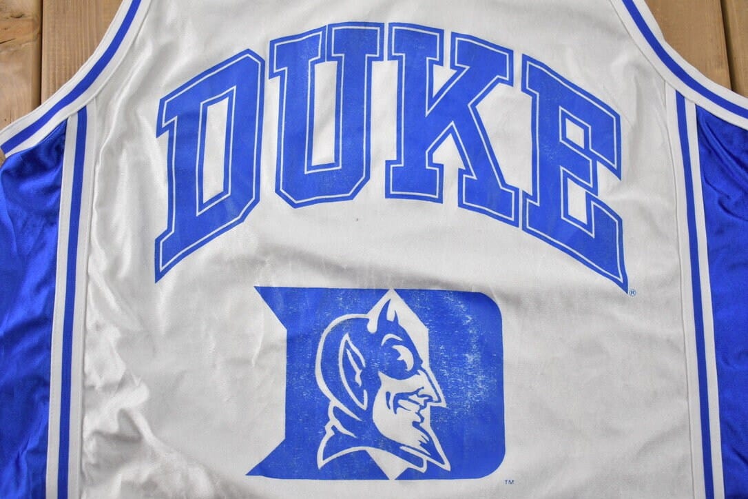 Vintage 1990s Duke University Collegiate Basketball Jersey T-Shirt Men's 2XL from propervintagecanada