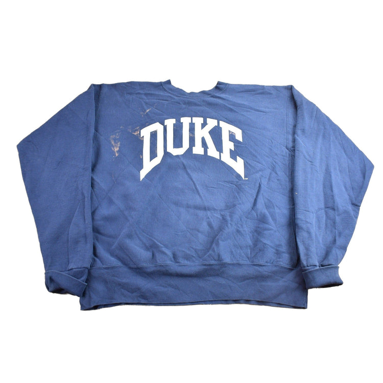 Vintage 1990s Duke University Collegiate Crewneck / Made In USA / NCAA Sweatshirt / Sportswear / Americana / Distressed from propervintagecanada