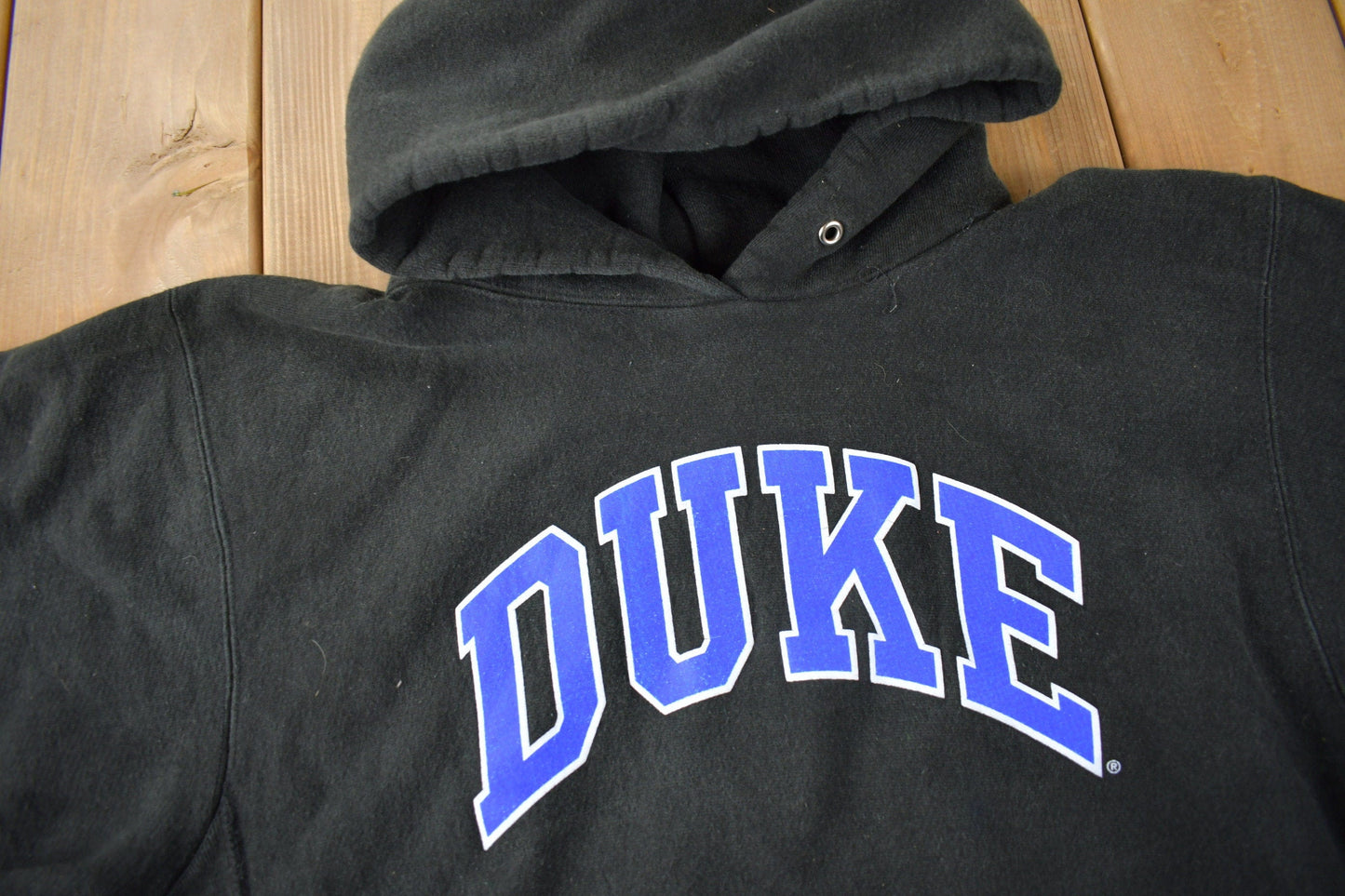 Vintage 1990s Duke University Collegiate Heavy Weight Hoodie Men's Medium from propervintagecanada