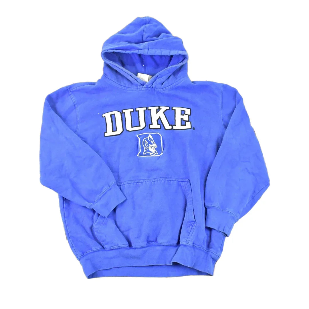 Vintage 1990s Duke University Embroidered Hoodie Sweater Mens M from propervintagecanada