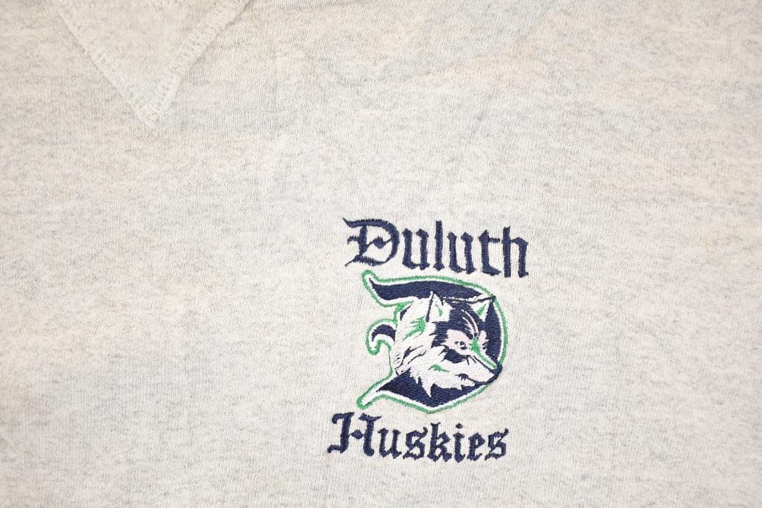 Vintage 1990s Duluth Huskies University Crewneck Sweater Men's XL from propervintagecanada