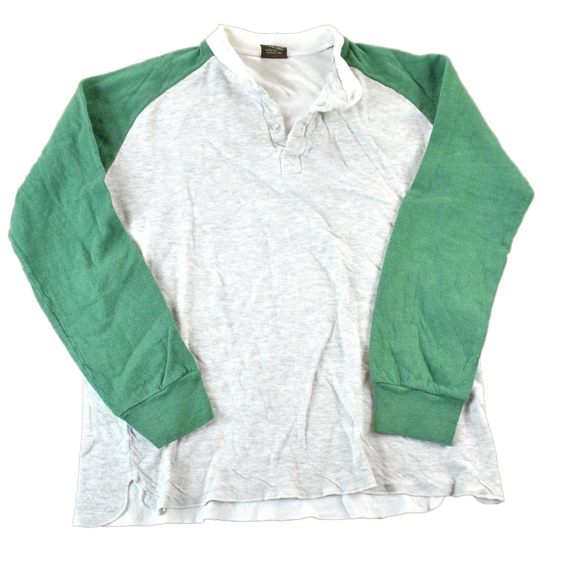 Vintage 1990s Duo Fold Sport Quarter Button Colour Block Crewneck Sweatshirt Men's Medium from propervintagecanada