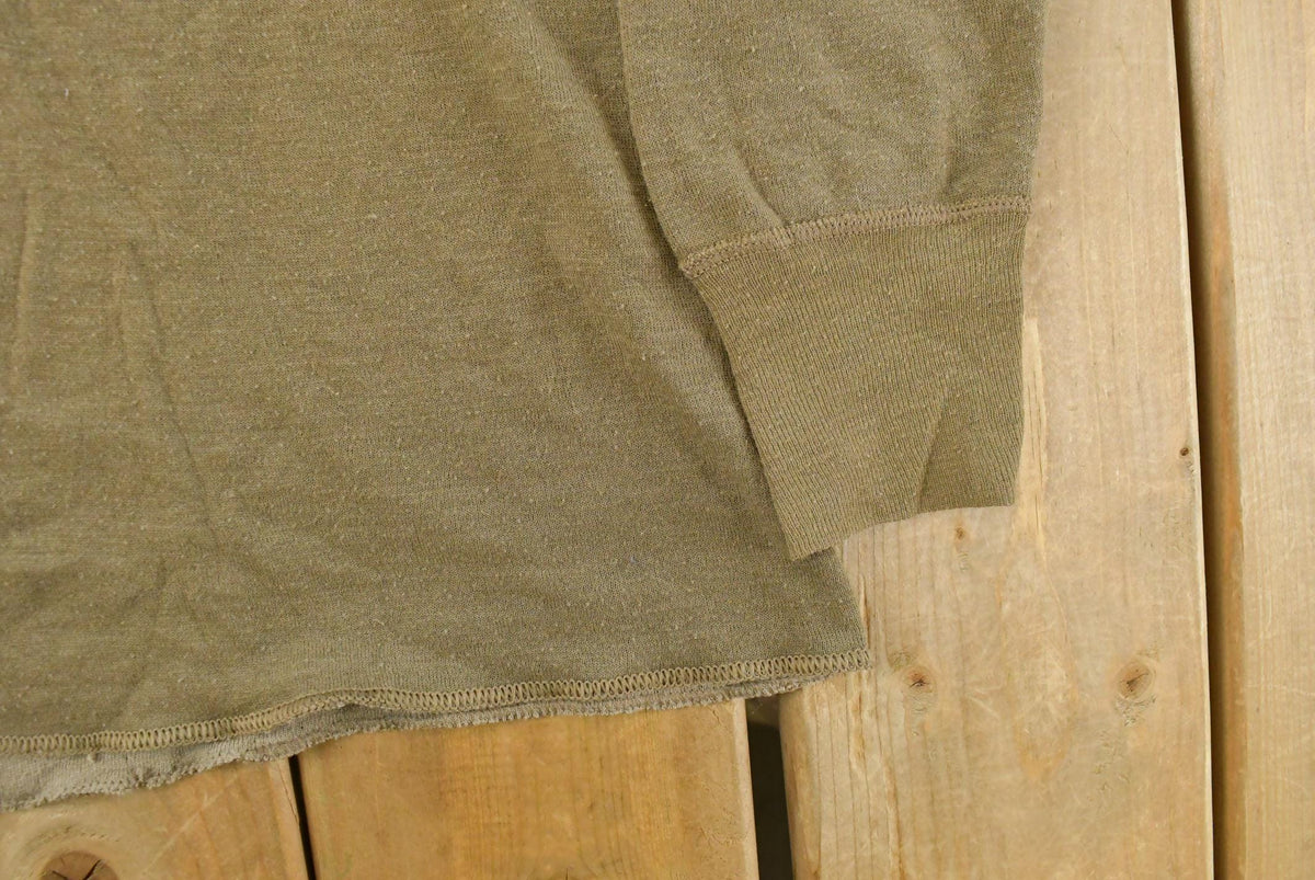 Vintage 1990s Duofold Blank Henley Long Sleeve Shirt Men's L from propervintagecanada