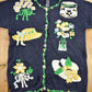 Vintage 1990s Eagles Eye Floral Theme Embroidered Knit Cardigan Sweater Men's Small from propervintagecanada