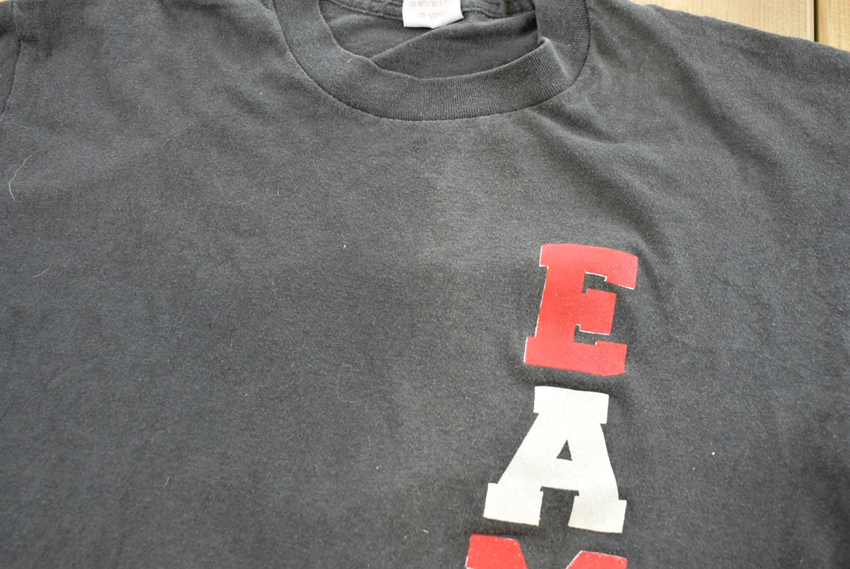 Vintage 1990s EAMS Big E Souvenir Graphic Print T-Shirt Mens M from propervintagecanada