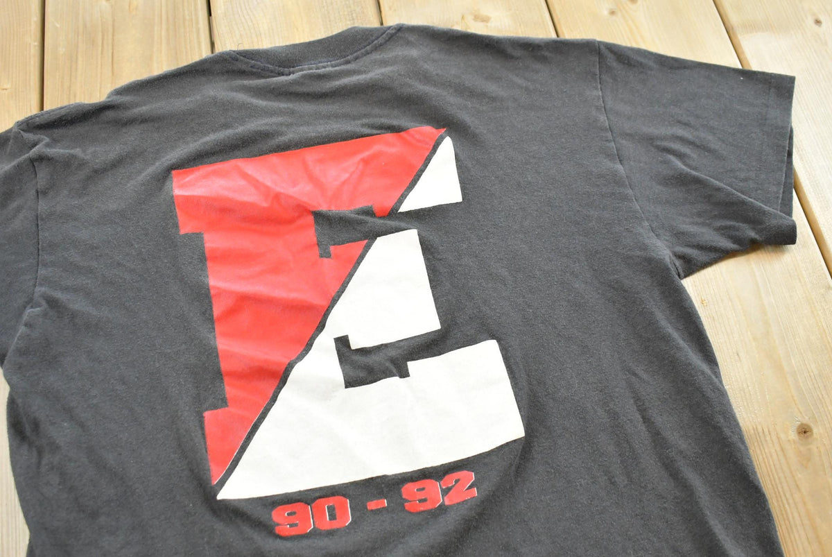 Vintage 1990s EAMS Big E Souvenir Graphic Print T-Shirt Mens M from propervintagecanada