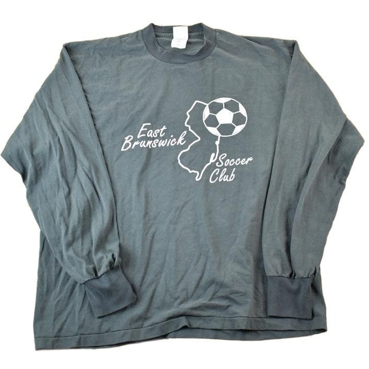 Vintage 1990s East Brunswick Soccer Club Souvenir Single Stitch Graphic Print T-Shirt Made In Men's XL from propervintagecanada