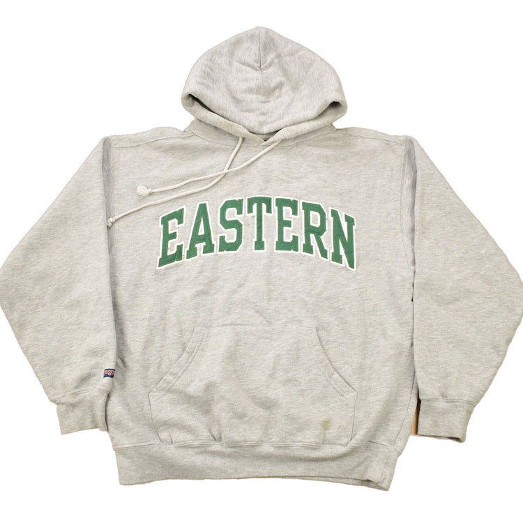 Vintage 1990s Eastern University Collegiate Hoodie / Embroidered / Jansport Sweatshirt / Sportswear / Americana from propervintagecanada