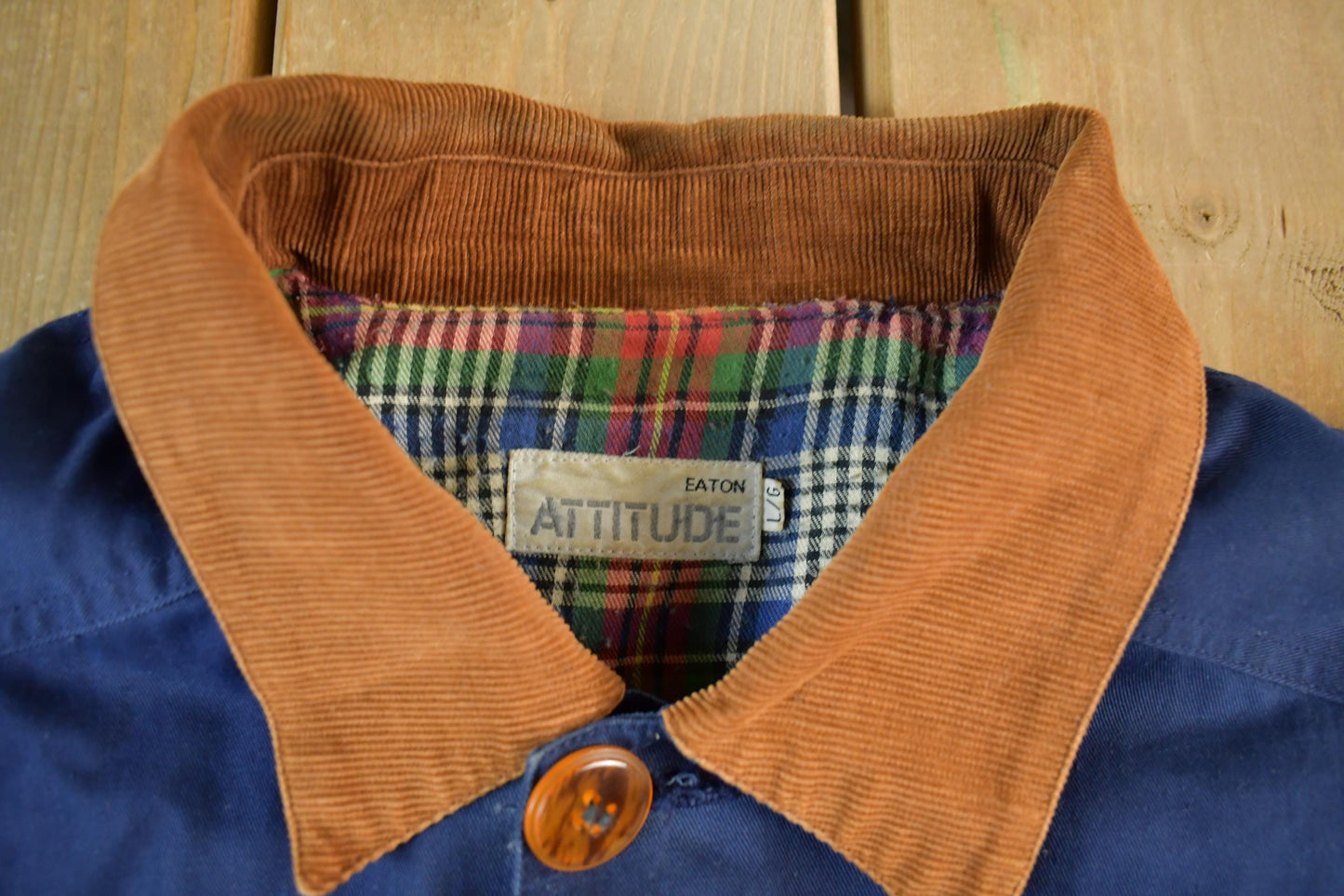 Vintage 1990s Eaton Attitude Flannel Lined Barn Chore Coat Men's XL from propervintagecanada