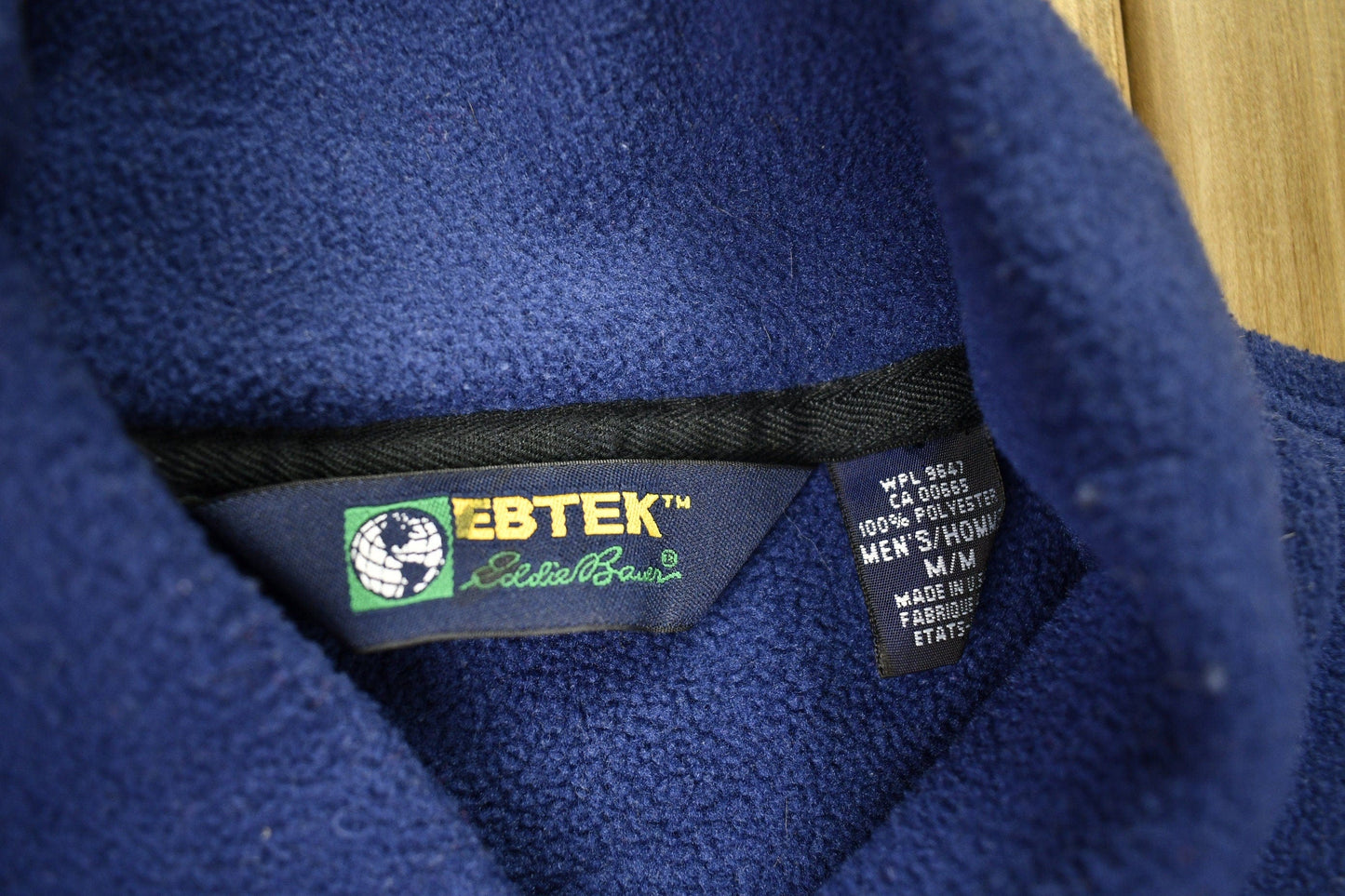 Vintage 1990s EB-TEK Eddie Bauer Quarter ButtonFleece Sweater Men's Large from propervintagecanada