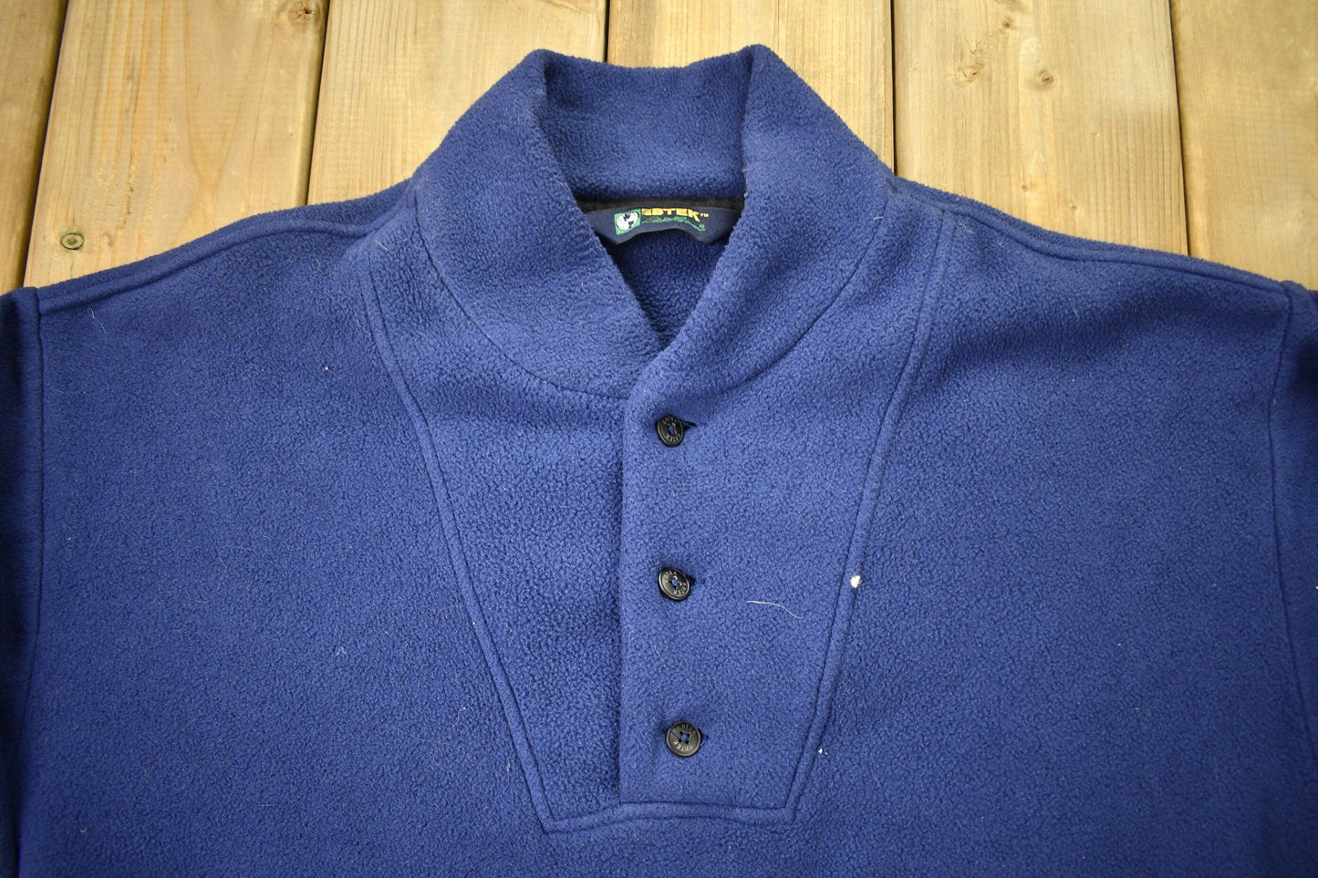 Vintage 1990s EB-TEK Eddie Bauer Quarter ButtonFleece Sweater Men's Large from propervintagecanada