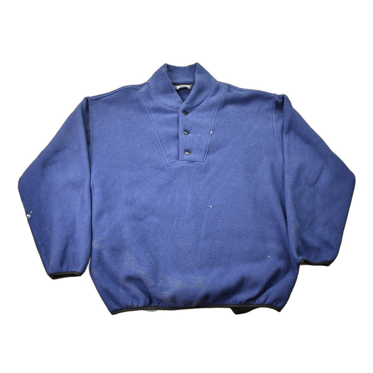 Vintage 1990s EB-TEK Eddie Bauer Quarter ButtonFleece Sweater Men's Large from propervintagecanada