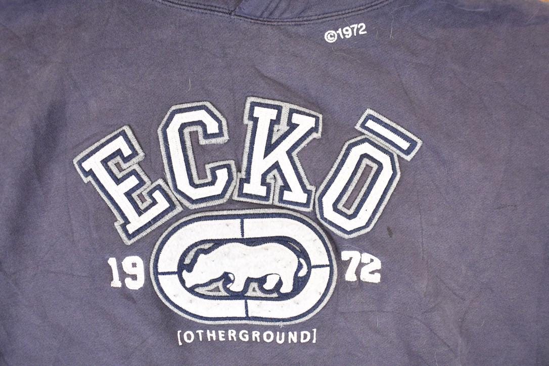 Vintage 1990s Ecko Otherground Embroidered Hip Hop Hoodie Sweatshirt Mens XL from propervintagecanada