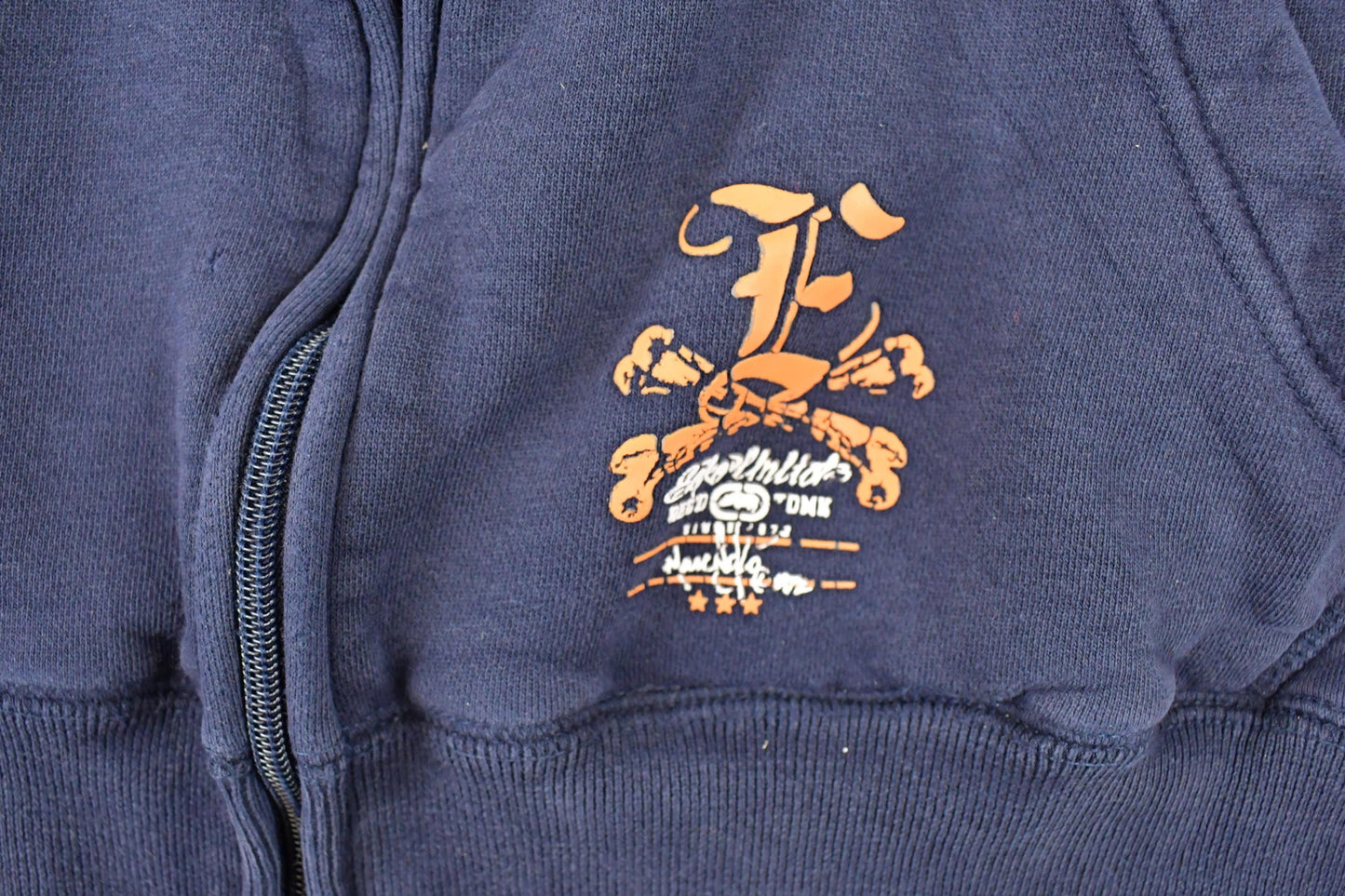 Vintage 1990s Ecko Unltd Full Zip Embroidered Hip Hip Hoodie Sweatshirt Mens XXL from propervintagecanada
