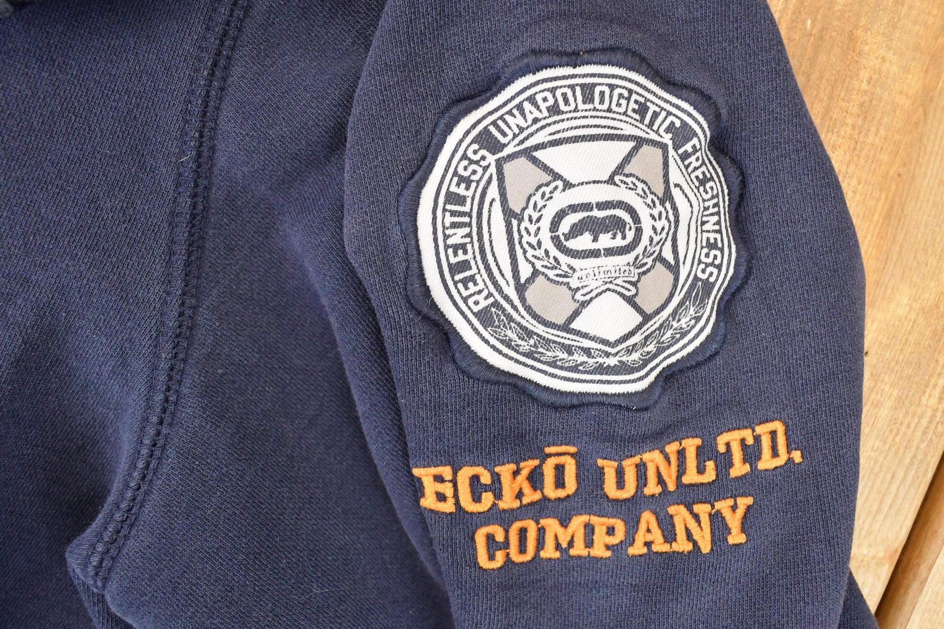 Vintage 1990s Ecko Unltd Full Zip Embroidered Hip Hip Hoodie Sweatshirt Mens XXL from propervintagecanada