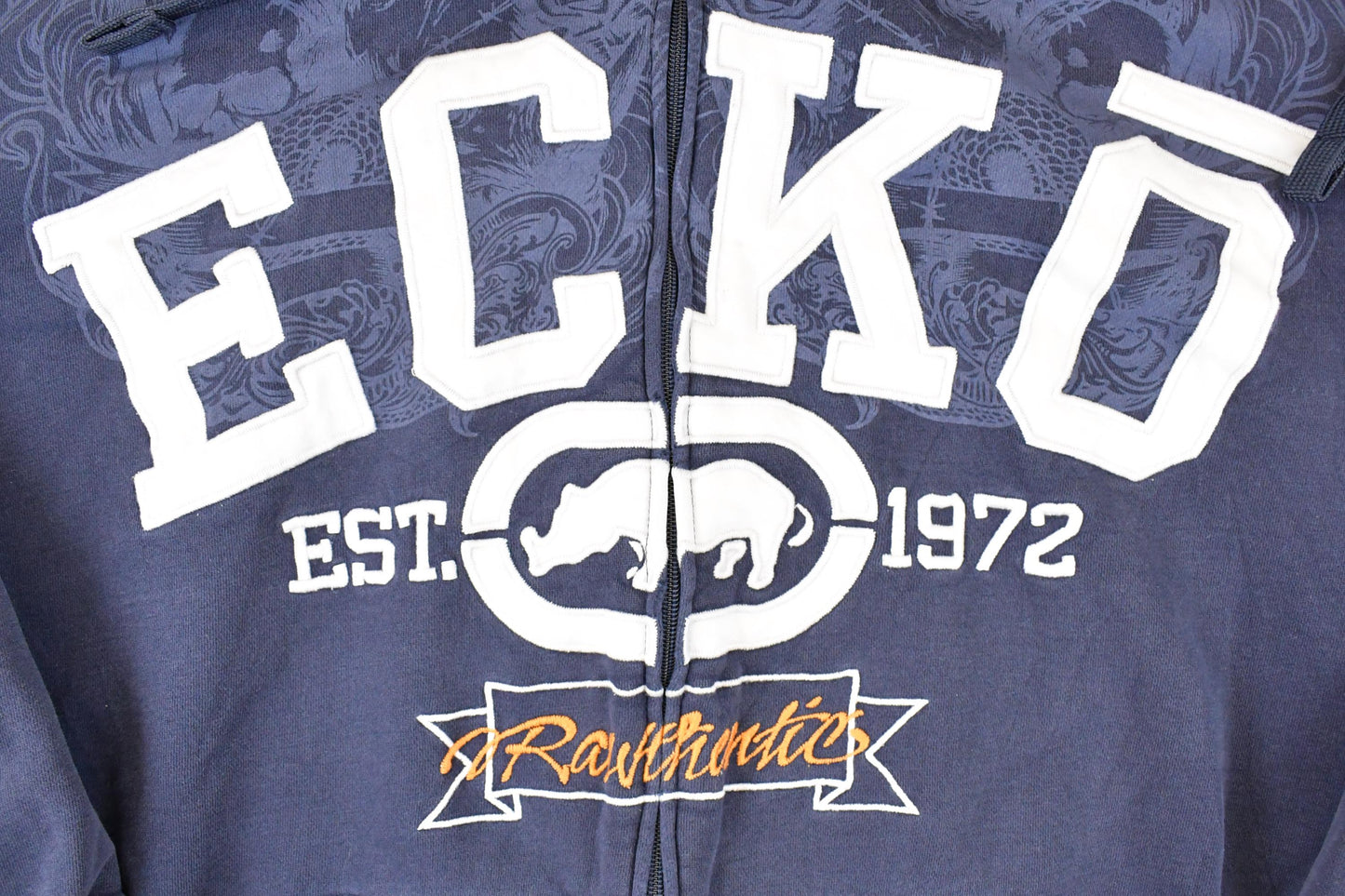 Vintage 1990s Ecko Unltd Full Zip Embroidered Hip Hip Hoodie Sweatshirt Mens XXL from propervintagecanada