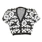Vintage 1990s Eclat Abstract Knit Cardigan Sweater Women's XL from propervintagecanada